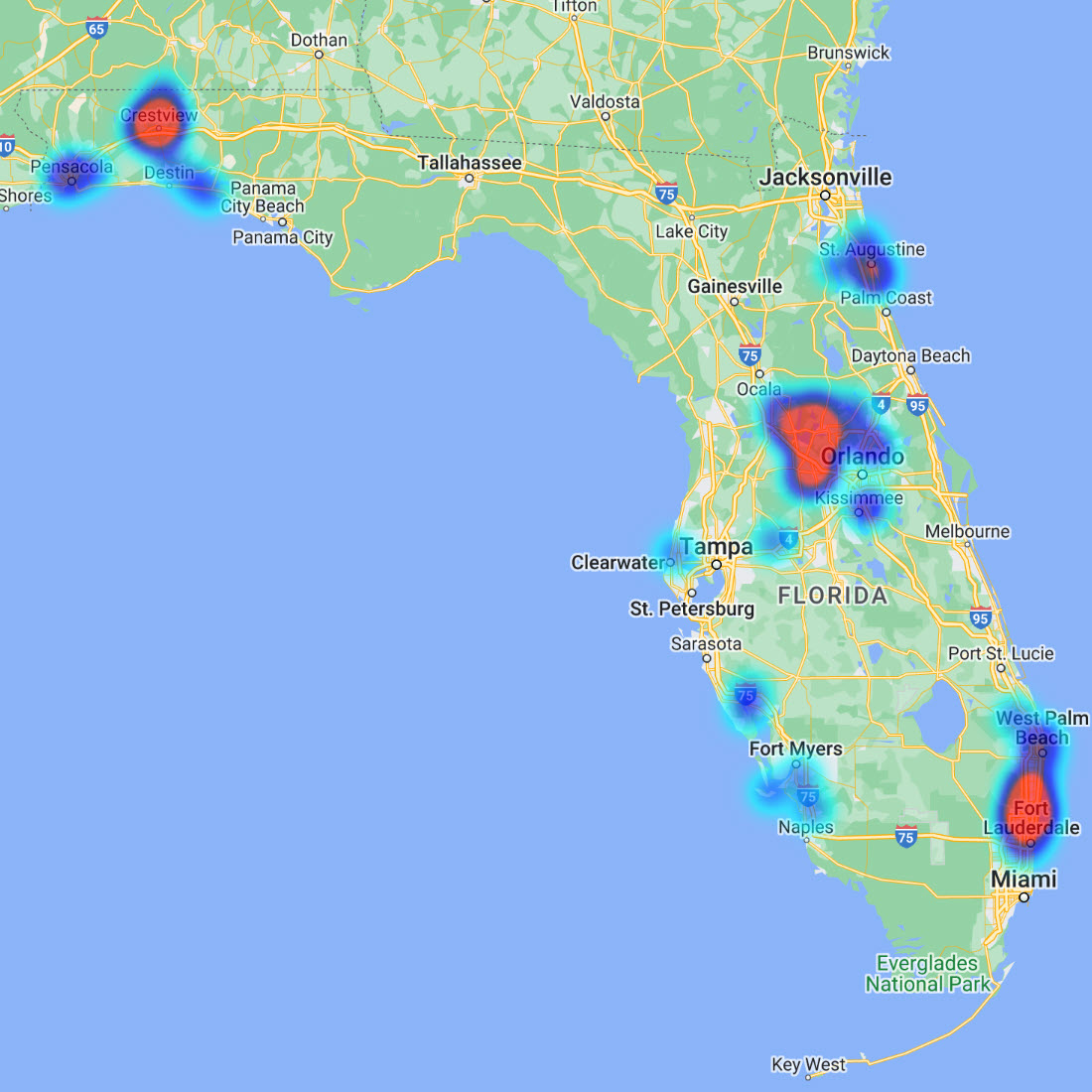 Heat Map South