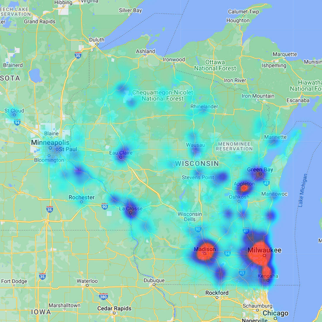 Heat Map Midwest