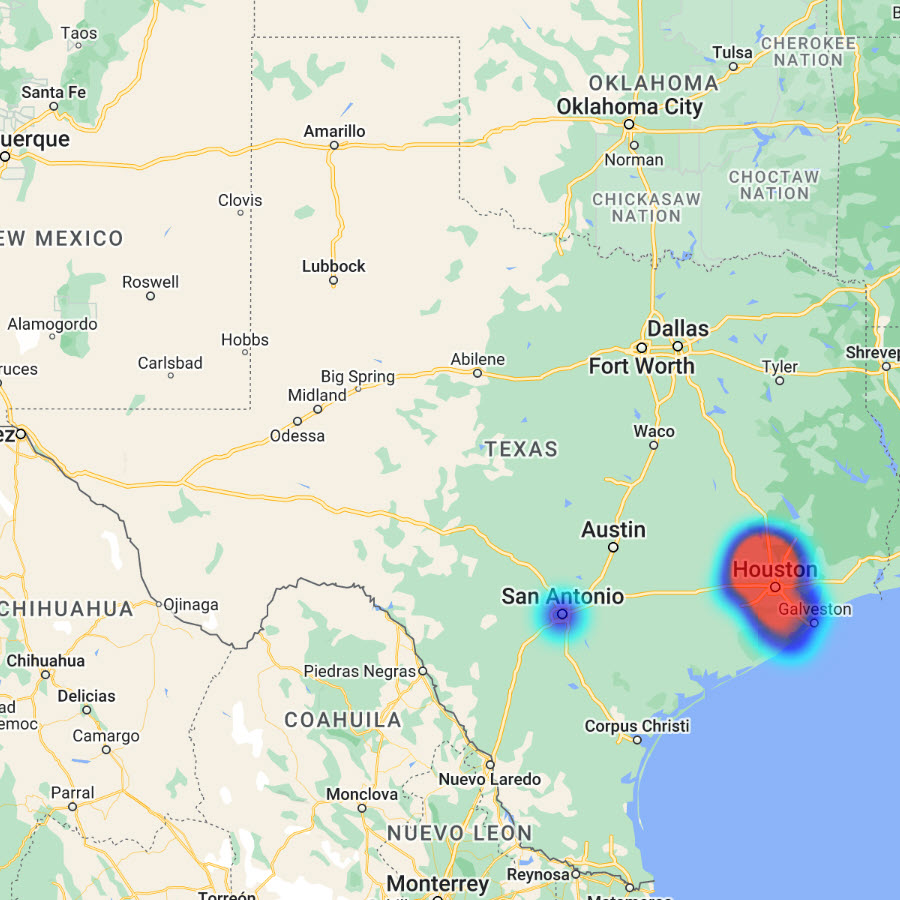 Heat Map Texas